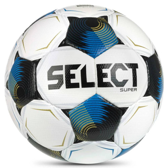 Select Super V26 Ballon de Foot Taille 5 Blanc Noir Bleu Doré