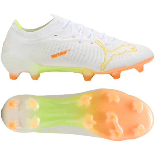 PUMA Ultra Nitro 7 Ultimate Gras Voetbalschoenen (FG) Wit Geel Oranje