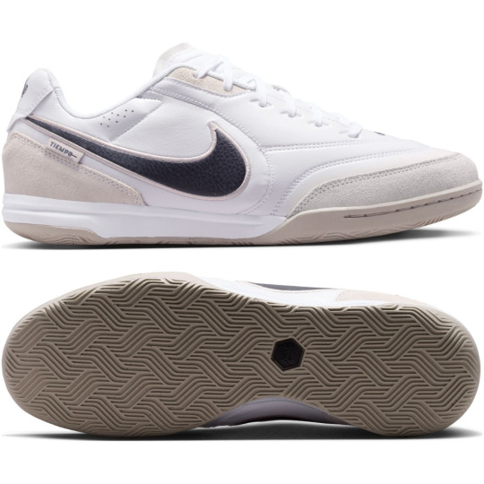 Nike Tiempo Streetgato Straatvoetbalschoenen Wit Beige Zwart