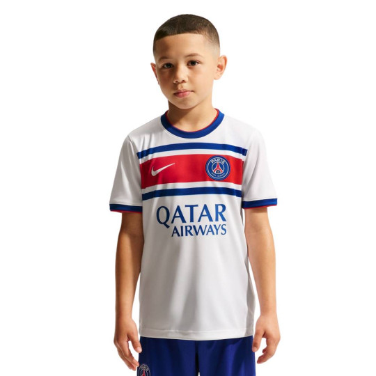 Maillot d'entraînement d'avant-match Nike Paris Saint-Germain 2026-2027 pour Enfants, blanc et rouge