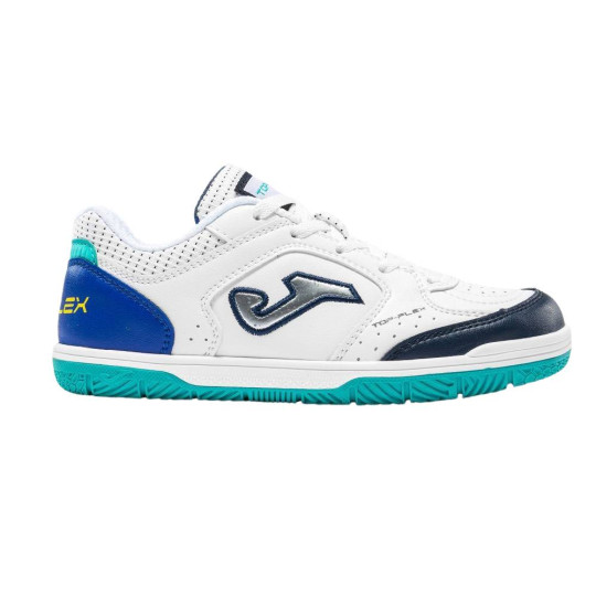 Joma Top Flex Chaussures de Foot en Salle (IN) Enfants Blanc Bleu Foncé Turquoise Bleu