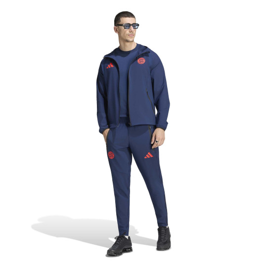 adidas Bayern München Tiro Travel Trainingspak 2026-2027 Donkerblauw Rood