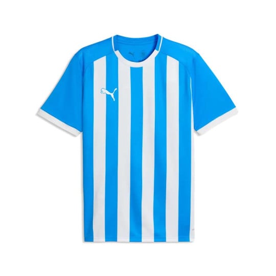 PUMA teamLIGA26 Striped Voetbalshirt Blauw Wit