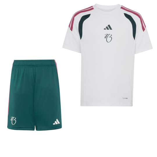 adidas Jude Bellingham Trainingsset Kids Wit Donkergroen Zwart Roze