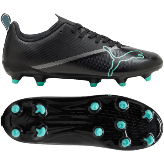 PUMA Ultra 7 Play Gras / Kunstgras Voetbalschoenen (MG) Kids Zwart Intense Mint
