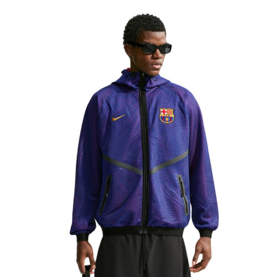 Nike FC Barcelona Anthem Trainingsjack KMC 2026-2027 Donkerblauw Rood Goud