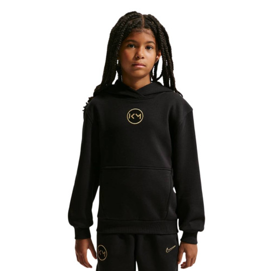 Nike Kylian Mbappé Club Fleece Hoodie Kids Black Gold