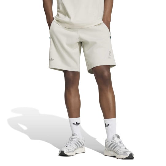 adidas Liverpool Originals Training Short Light Grey Turquoise Silver