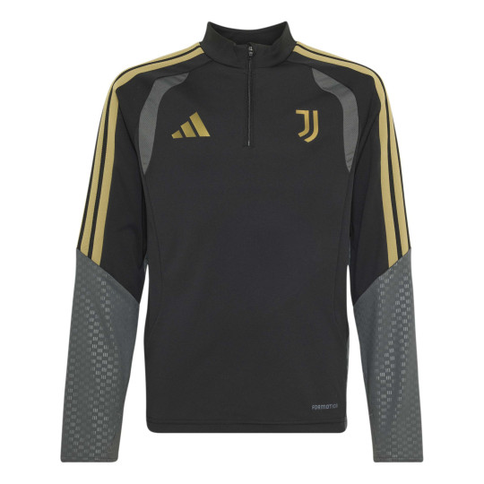adidas Juventus Europees Trainingstrui 1/4-Zip 2026-2027 Kids Zwart Grijs Goud
