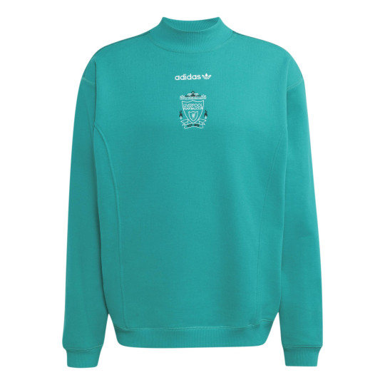 Pull adidas Liverpool EQT Crew Turquoise Noir Blanc