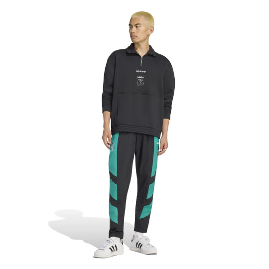 adidas Liverpool EQT Trainingspak 1/4-Zip Zwart Wit Donkergroen
