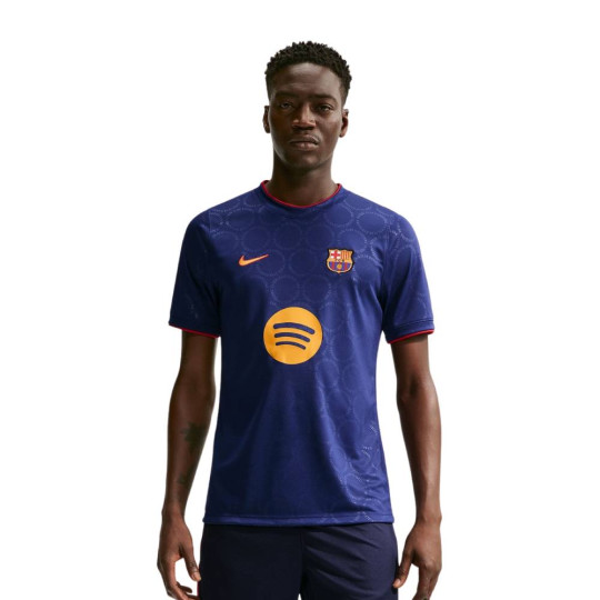 Nike FC Barcelona Pre-Match Trainingsshirt 2026-2027 Blauw Rood Geel