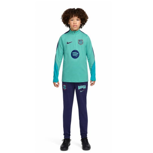 Survêtement Nike FC Barcelona Strike 1/4-Zip 2026-2027 Turquoise Clair Bleu foncé pour Enfants