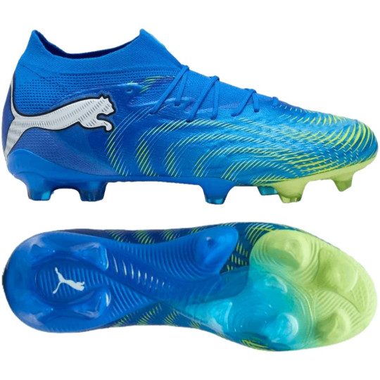 PUMA Future 9 Ultimate Gras Voetbalschoenen (FG) Blauw Luminous Blue Lime
