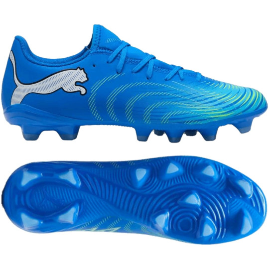 PUMA Future 9 Play Gras / Kunstgras Voetbalschoenen (MG) Blauw Luminous Blue Lime