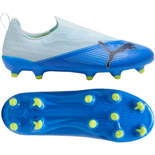 PUMA Ultra 7 Match Veterloze Gras / Kunstgras Voetbalschoenen (MG) Kids Lichtblauw Blauw Lime