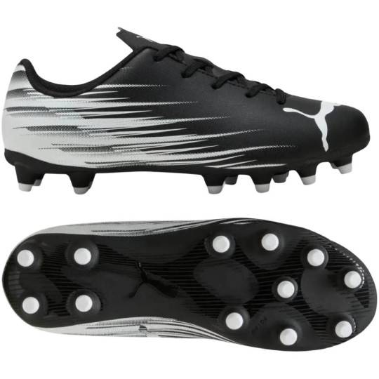 PUMA Attacanto II Gras / Kunstgras Voetbalschoenen (MG) Kids Zwart Wit