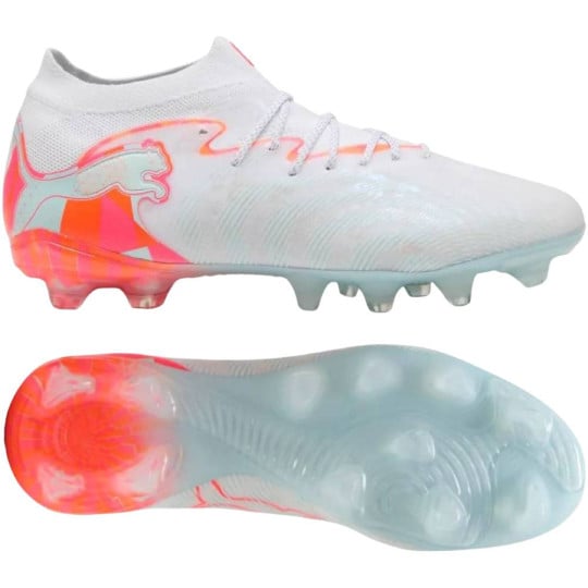 PUMA Future 9 Pro Brilliance Gras / Kunstgras Voetbalschoenen (MG) Dames Wit Feloranje Roze Lichtblauw