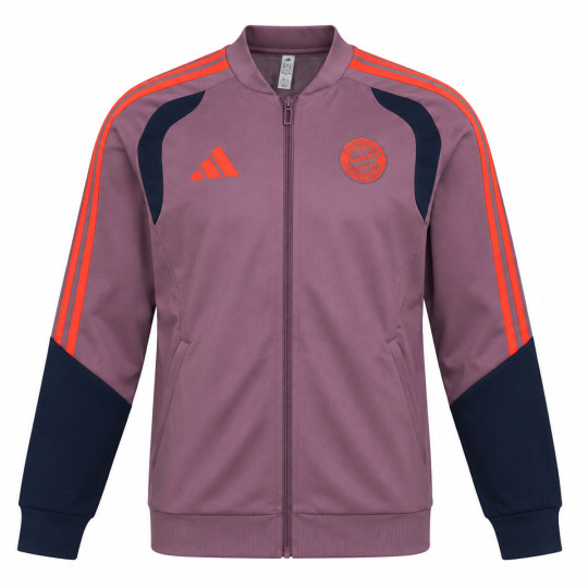 adidas Bayern München Europees Presentatie Trainingsjack 2026-2027 Kids Lichtpaars Zwart Rood