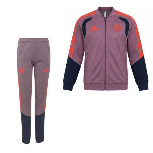 adidas Bayern München Europees Presentatie Trainingspak 2026-2027 Kids Lichtpaars Zwart Rood
