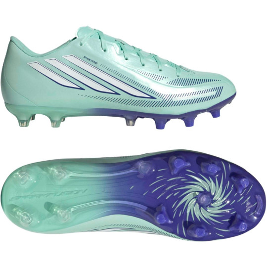 adidas F50 Sparkfusion League Gras / Kunstgras Voetbalschoenen (MG) Dames Mintgroen Wit Blauw