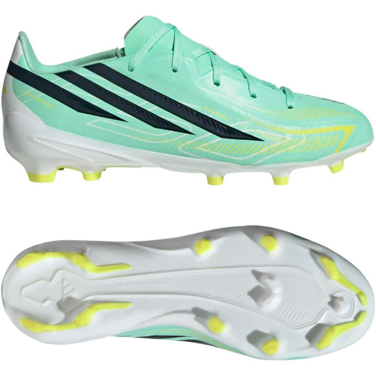 adidas F50 Hyperfast League Gras Voetbalschoenen (FG) Kids Mintgroen Zwart Wit