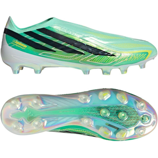 adidas F50 Hyperfast Elite Veterloze Kunstgras Voetbalschoenen (AG) Mintgroen Zwart Wit