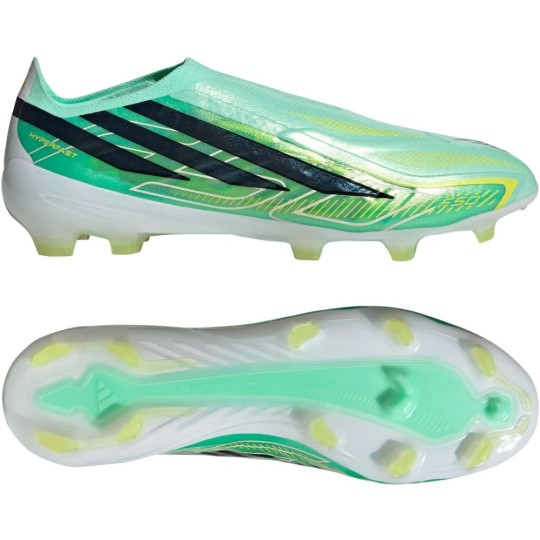 adidas F50 Hyperfast Pro Laceless Grass Football Boots (FG) Mint Green Black White