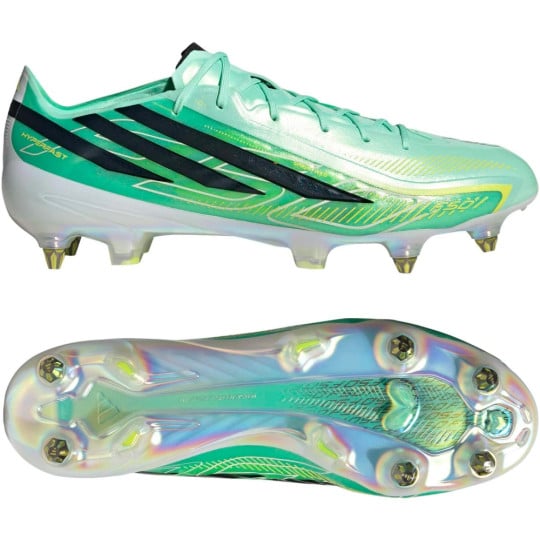adidas F50 Hyperfast Elite Crampons Vissés Chaussures de Foot (SG) Vert Menthe Noir Blanc