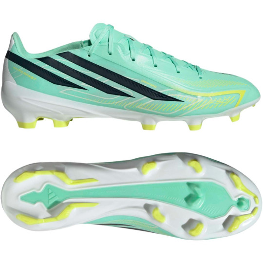 adidas F50 Hyperfast League Gras Voetbalschoenen (FG) Mintgroen Zwart Wit