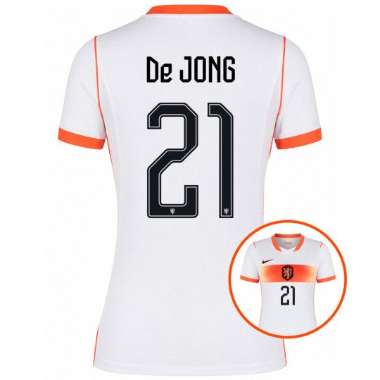 Maillot Nike Netherlands De Jong 21 Away 2026-2028 pour Femmes