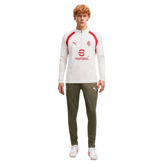 PUMA AC Milan Tracksuit 1/4-Zip 2026-2027 Light Grey Dark Green Red White