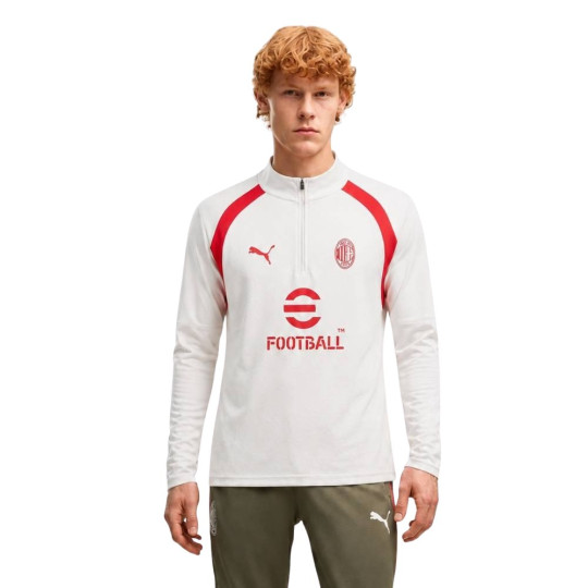 PUMA AC Milan Training sweater 1/4-Zip 2026-2027 Light Grey Red