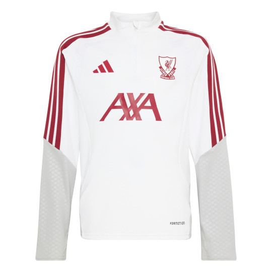 adidas Liverpool Europees Trainingstrui 1/4-Zip 2026-2027 Kids Wit Rood Grijs
