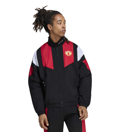 adidas Manchester United EQT Trainingsjack Zwart Rood Wit