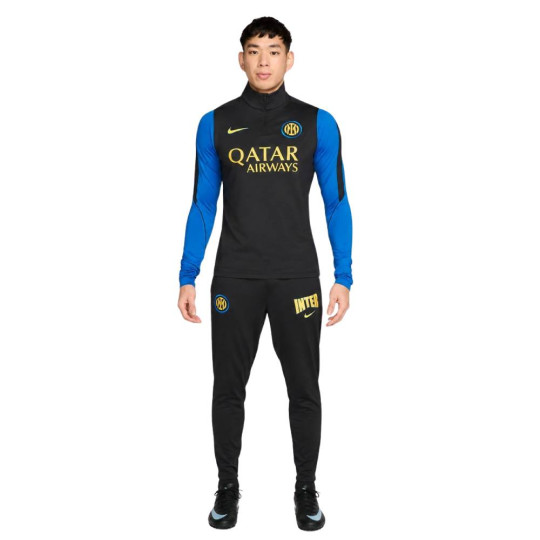 Nike Inter Milan Strike Trainingspak 1/4-Zip 2026-2027 Zwart Blauw Goudgeel