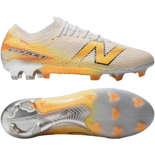 New Balance Furon Elite Gras Voetbalschoenen (FG) Wit Oranje