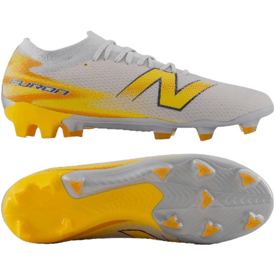 New Balance Furon Team Gras Voetbalschoenen (FG) Wit Oranje