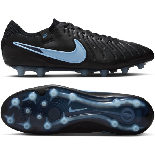Nike Tiempo Legend 10 Elite Artificial Grass Football Boots (AG) Black Light Blue