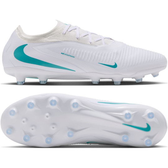 Nike Phantom 6 Low Pro Gazon Artificiel Chaussures de Foot (AG) Blanc Turquoise