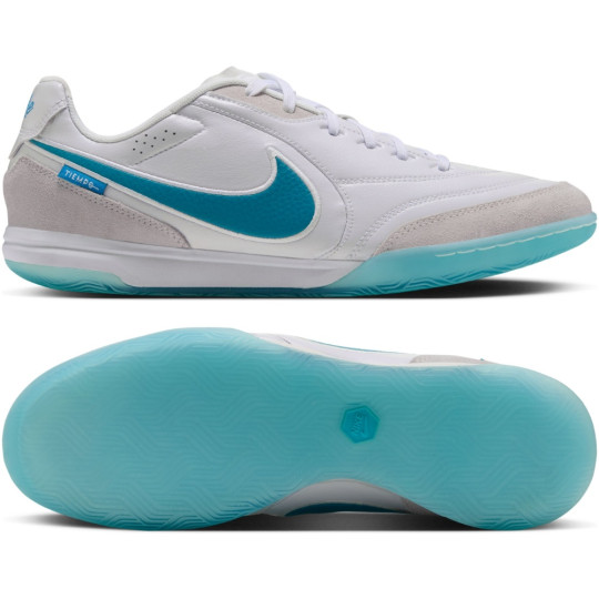 Nike Tiempo Streetgato Chaussures de Foot Street Blanc Turquoise