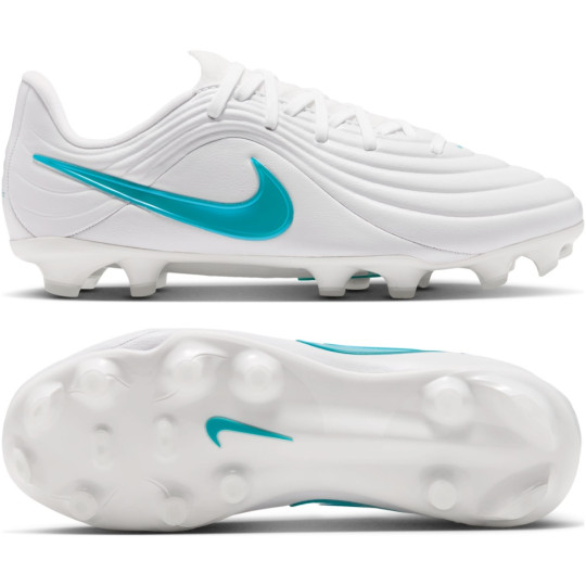 Nike Tiempo Maestro Academy Gras / Kunstgras Voetbalschoenen (MG) Kids Wit Turquoise