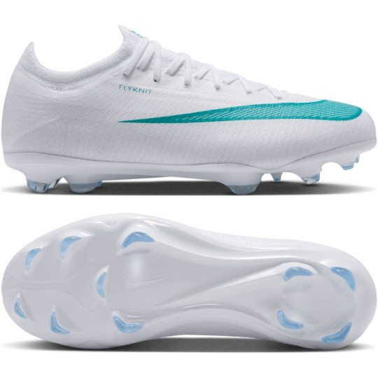 Nike Mercurial Vapor 17 Pro Gras Voetbalschoenen (FG) Kids Wit Turquoise