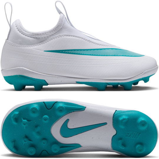 Nike Mercurial Vapor 17 Club Flex Gras / Kunstgras Voetbalschoenen (MG) Kids Wit Turquoise
