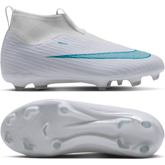 Nike Mercurial Superfly 11 Academy Gras / Kunstgras Voetbalschoenen (MG) Kids Wit Turquoise