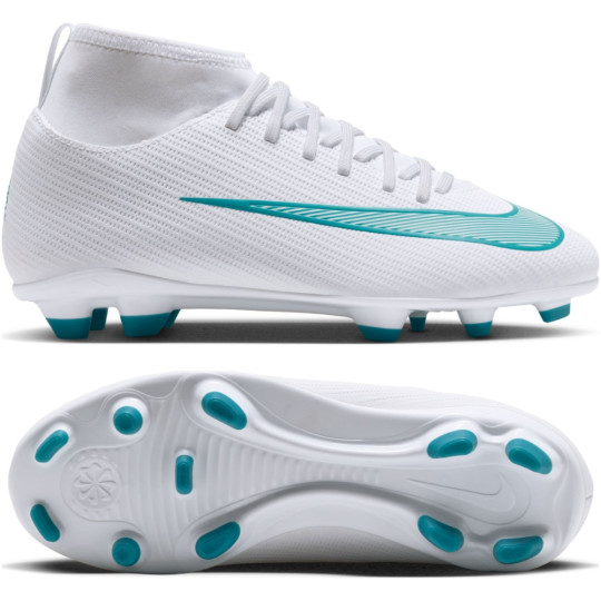 Nike Mercurial Superfly 11 Club Gras / Kunstgras Voetbalschoenen (MG) Kids Wit Turquoise
