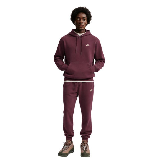 Nike Sportswear Club Fleece Tracksuit Hooded Burgundy Gold