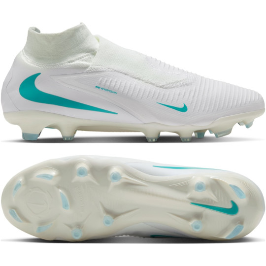 Nike Phantom 6 High Pro Gras Voetbalschoenen (FG) Wit Turquoise