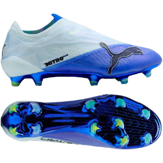 PUMA Ultra Nitro 7 Ultimate Veterloze Gras Voetbalschoenen (FG) Lichtblauw Blauw Lime