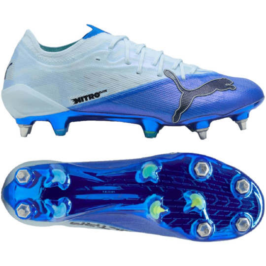 PUMA Ultra Nitro 7 Ultimate IJzeren-Nop Voetbalschoenen (SG) Lichtblauw Blauw Lime